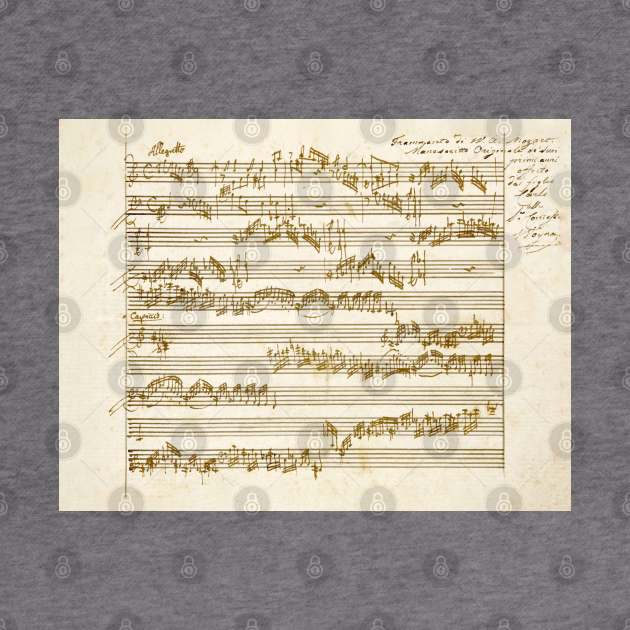 Mozart | Amadeus Mozart original manuscript score by Musical design